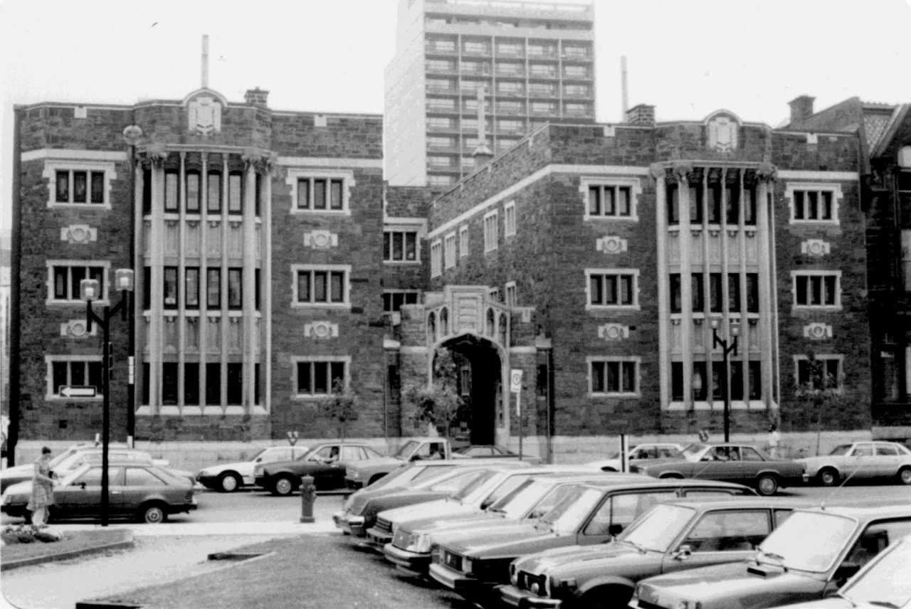 Bishop Court before the construction of the J.W. McConnell Building